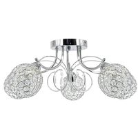 Kryształowa lampa sufitowa 8965/5 8C nad stół chrom