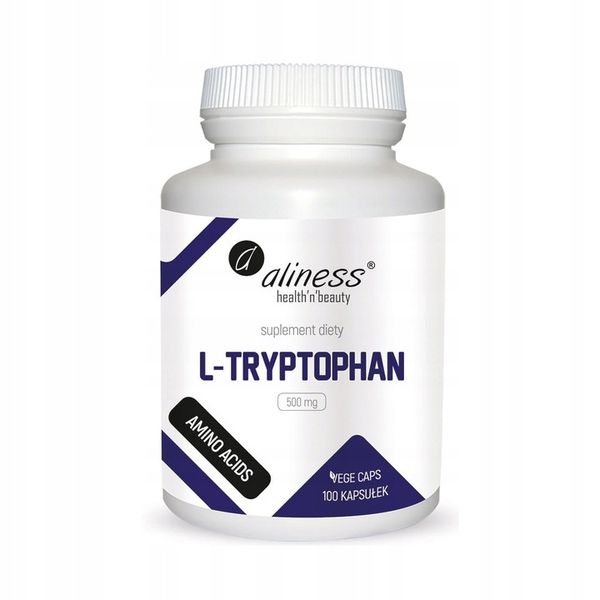 Aliness L-tryptophan 500mg 100kaps tryptofan zdjęcie 1