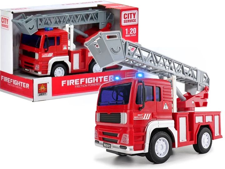 WÓZ STRAŻACKI STRAŻ POŻARNA ŚWIATŁO DŹWIĘK DRABINA zdjęcie 1