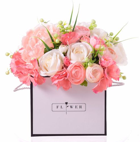 Flower box krem brzoskwinia róż na Arena.pl