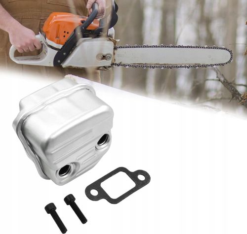TŁUMIK KOMPETNY ŚRUBY USZCZELKA STIHL MS171 MS181 MS211 GERMAN na Arena.pl