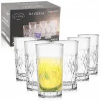 SZKLANKI DO DRINKÓW I SOKÓW 360 ML ZESTAW 6 SZT GRUBE SZKŁO UNIWERSALNE