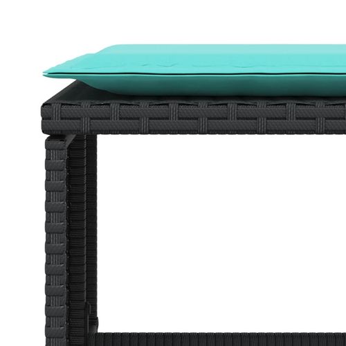 Krzesło ogrodowe z podnóżkiem, czarne, polirattan na Arena.pl