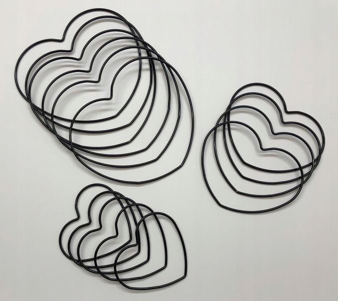 Obręcz metalowa SERCE CZARNE do łapacza snów 12cm zdjęcie 5