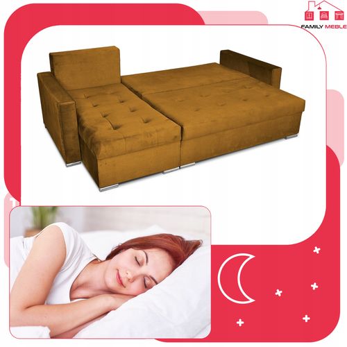 Narożnik Varius rozkładany z funkcją spania Family meble rogówka na Arena.pl