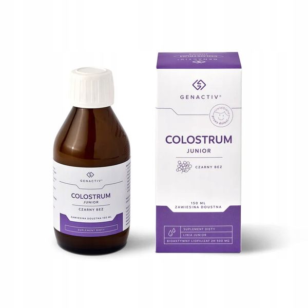 Colostrum Junior Czarny Bez 150ml Genactiv zdjęcie 1