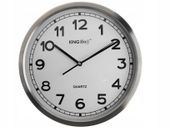 ZEGAR ŚCIENNY CICHY Stalowy 34 cm DUŻE Cyfry 5026