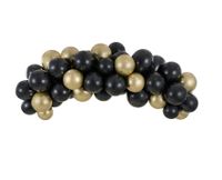 Girlanda balonowa czarno złota na 18, 30, 40, 50, 60 urodziny 200cm