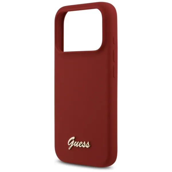 etui guess silicone script metal logo magsafe na iphone 17 pro zdjęcie 6