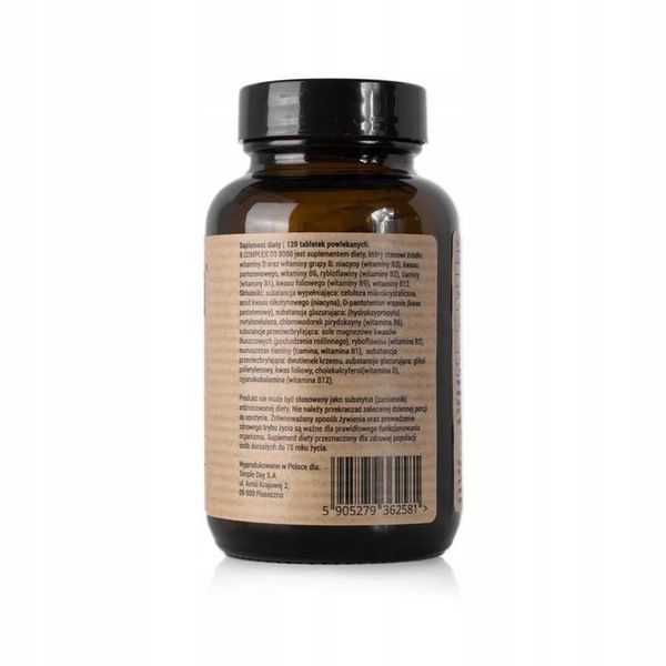 Twój Cel To B COMPLEX D3 8000 witamina z grupy B kompleks - 120 tabletek zdjęcie 3