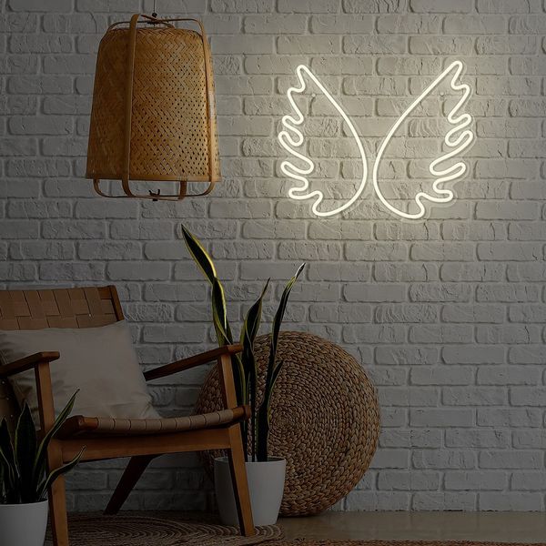Neon PLEXI LED SKRZYDŁA białe FPNE09X Forever Light zdjęcie 9