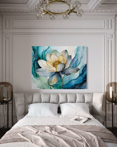 Obraz na płótnie, Kwiat Akwarela Abstrakcja 60x40 na Arena.pl