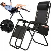 LEŻAK OGRODOWY PLAŻOWY FOTEL SKŁADANY ZERO GRAVITY TURYSTYCZNY KRZESŁO 2w1