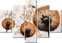 105CM 150CM OBRAZ 5 ELEM DMUCHAWCE POMARAŃCZACH DRUK