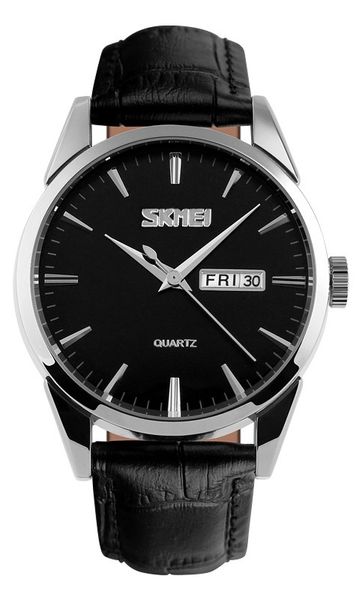 zegarek męski skmei 9073sibk-b + box zdjęcie 1