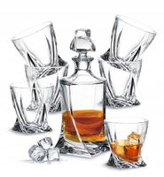 Karafka do whisky + szklanki zestaw na prezent urodziny komplet na alkohol