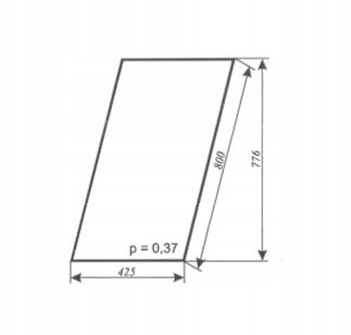 szyba drzwi górna ciągnika URSUS C-330 Kabina sokółka bezbarwna na Arena.pl
