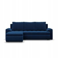 KANAPA NAROŻNIK FORESTA GRANATOWY Rozkładana Funkcja Spania KRONOS VELVET