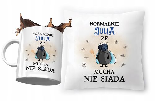 Zestaw Dla Juli Poduszka + Kubek Na Prezent Z Nadrukiem Ze Zdjęciem na Arena.pl