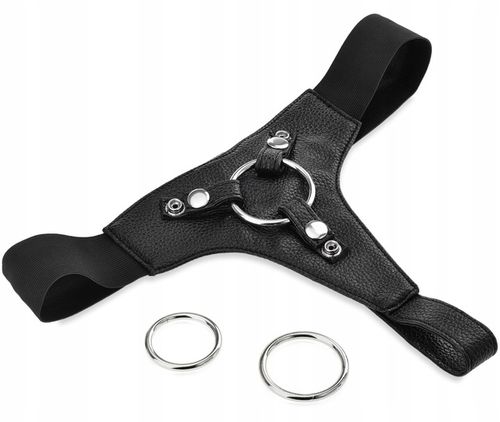 PAS NA DILDO PENIS SEX STRAP-ON Z ZESTAWEM TRZECH OBRĘCZY na Arena.pl