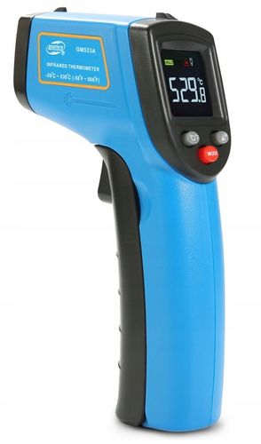 PIROMETR TERMOMETR LASEROWY BEZDOTYKOWY NA PODCZERWIEŃ EMISYJNOŚĆ -50+530°C na Arena.pl