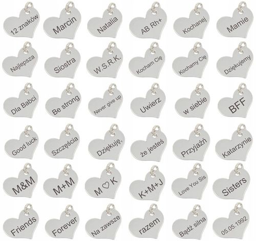 Bransoletka srebrna Koniczynka z cyrkoniami serce na prezent grawer na Arena.pl