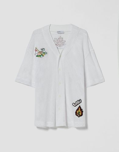 G56H03 KOSZULA BIAŁA NASZYWKI SIATECZKA BERSHKA M na Arena.pl