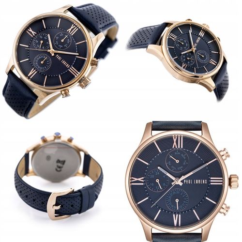 ZEGAREK MĘSKI PAUL LORENS EXCLUSIVE +GRAWER CHRONOGRAF KOMPLET na Arena.pl