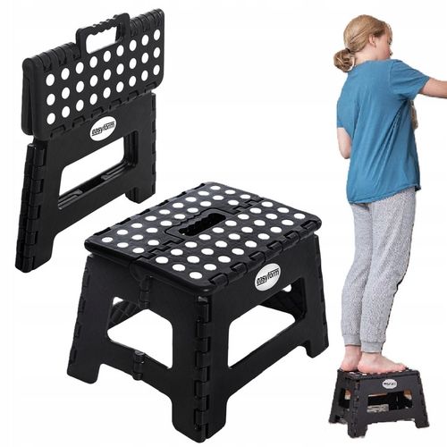 Taboret składany stołek podnóżek antypoślizgowy czarny Easyform 22cm na Arena.pl