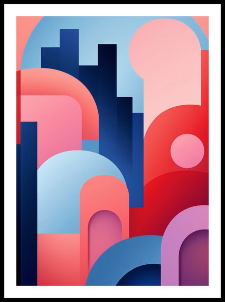 Plakat 50x70cm Miasto Kolorów zdjęcie 3