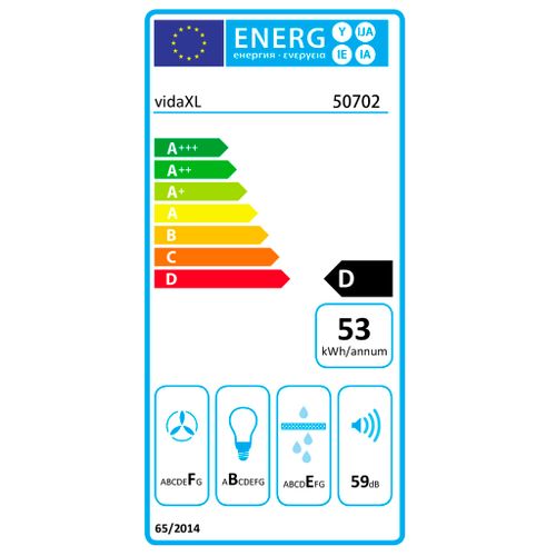 Ścienny okap kuchenny, stal nierdzewna, 756 m³/h, 60 cm, biały na Arena.pl