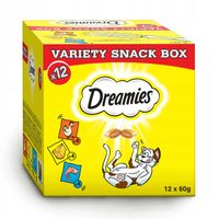 DREAMIES przysmaki dla kota Mix z kurczakiem serem i łososiem 12x60 g