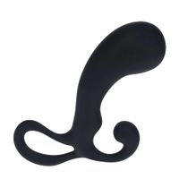 Bulb With Loop Silicone Prostate Massager - L - Black