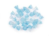 KWIATY DZWONECZKI BARWIONE NIEBIESKI LAZUROWY  9x11MM 10SZT