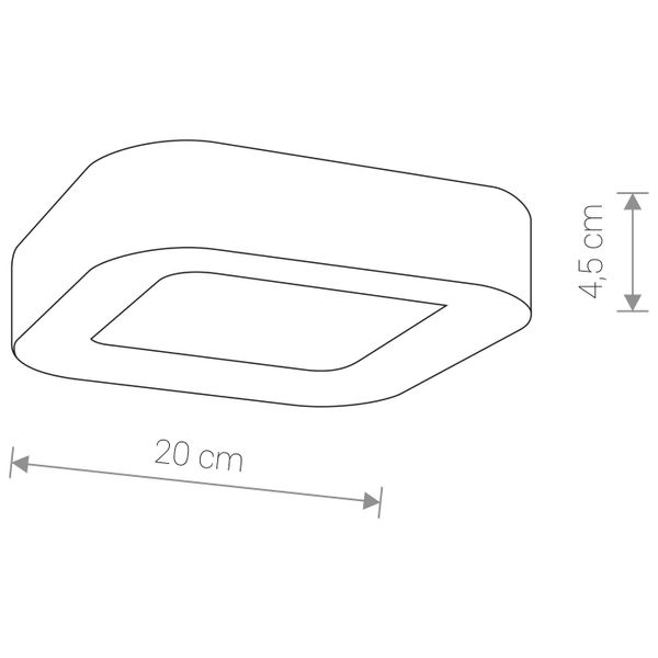 Zewnętrzna lampa sufitowa PUEBLA 9513 kwadratowa LED 12W IP54 grafitowa zdjęcie 4