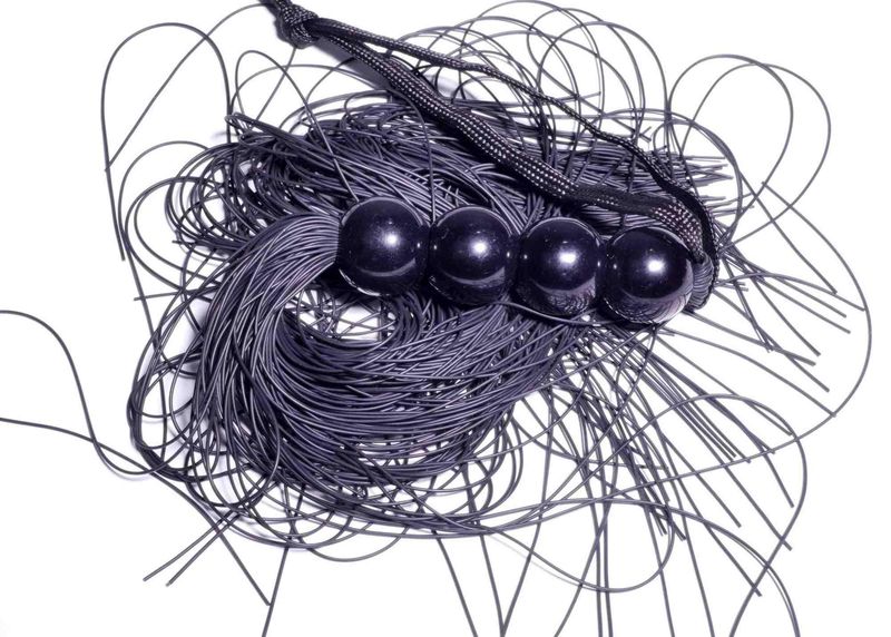 Silicone Whip Black 14"" - Fetish B - Series zdjęcie 4