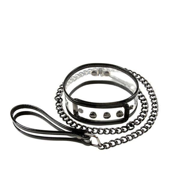 Bare Bondage Bezbarwna obroża ze smyczą zdjęcie 2