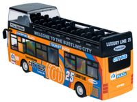 ZABAWKOWY METALOWY AUTOBUS PIĘTRUS OTWIERANE DRZWI