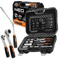 NEO ZESTAW NASADEK PRZELOTOWYCH 1/4" + 3/8" 46 SZT KLUCZE NASADOWE 10-019