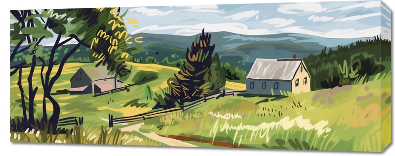 Obraz 100x40cm Bujna Wieś zdjęcie 1