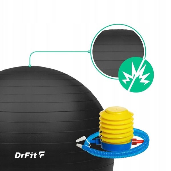 Piłka Gimnastyczna do Ćwiczeń 85 cm Fitness Joga Rehabilitacja DrFit zdjęcie 8