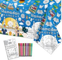 DPKOW Kreatywny Obrus do Kolorowania na Ramadan, 180 x 120 cm