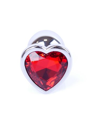 Plug-Jewellery Silver  Heart Plug- Red na Arena.pl