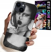 ETUI DO IPHONE 15 PLUS - MONA LISA Z LIZAKIEM MODNE WZORY CASE