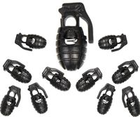 STOPERY DO SZNURKA FIRMY MIL-TEC 10 SZTUK CZARNE