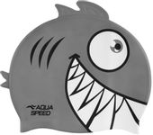 Czepek pływacki dla dzieci silikonowy na basen Aqua Speed Zoo Pirania
