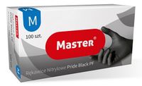 RĘKAWICE NITRYLOWE CZARNE MASTER PRIDE ROZMIAR M - REK GU 4870