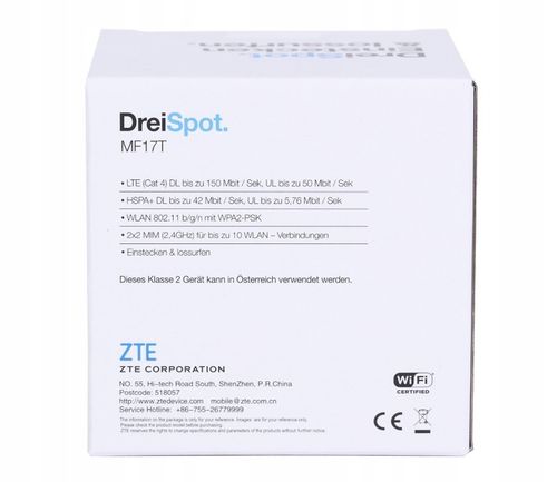 ROUTER MOBILNY WLAN ZTE MF17T DO GNIAZDKA 4G LTE NA KARTĘ SIM na Arena.pl