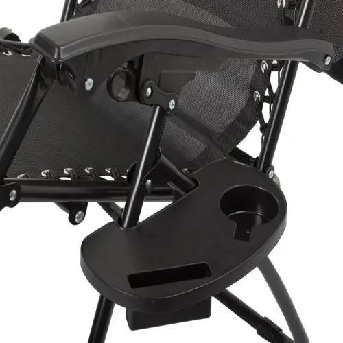 Leżak ogrodowy plażowy składany z daszkiem przeciw słonecznym gravity na Arena.pl