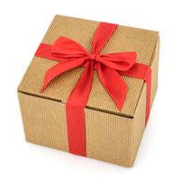 Pudełko PREZENTOWE EKO KRAFT z kokardą